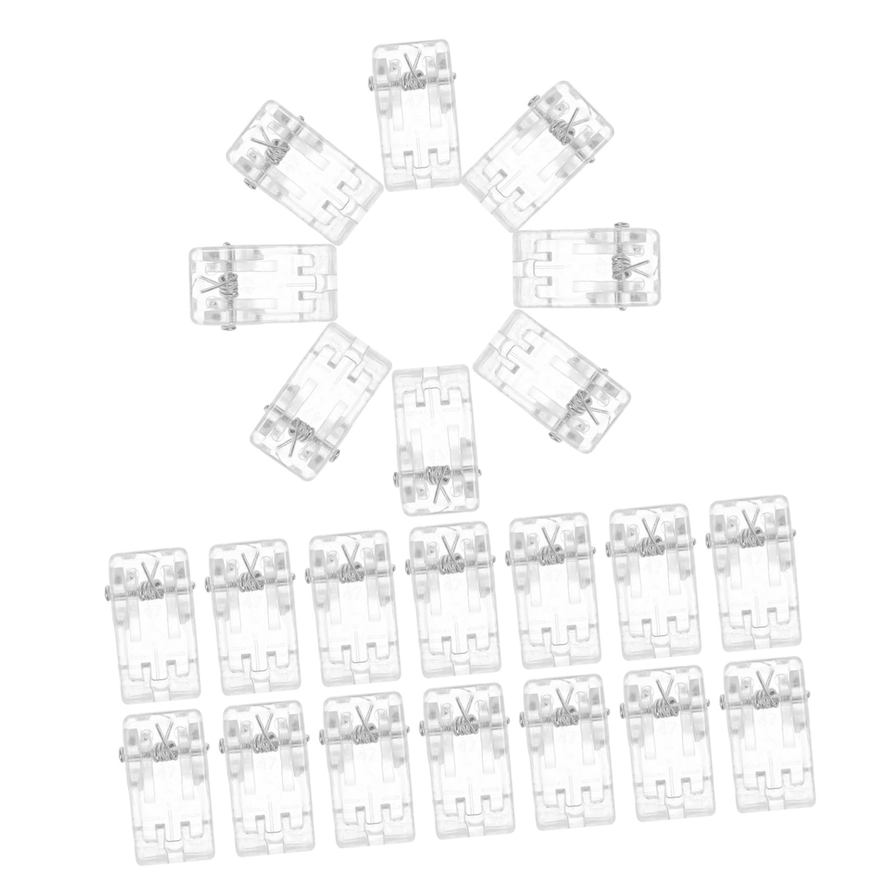 STOBOK 5 Sätze Transparenter Ausweishalter Größe Büroklammern Clip Mini-klemmen Hängend Vielzweckklammern Dekoklammern Kleine Federklammern Ordnerklammern Sortiert Acryl 60 Stück * 5