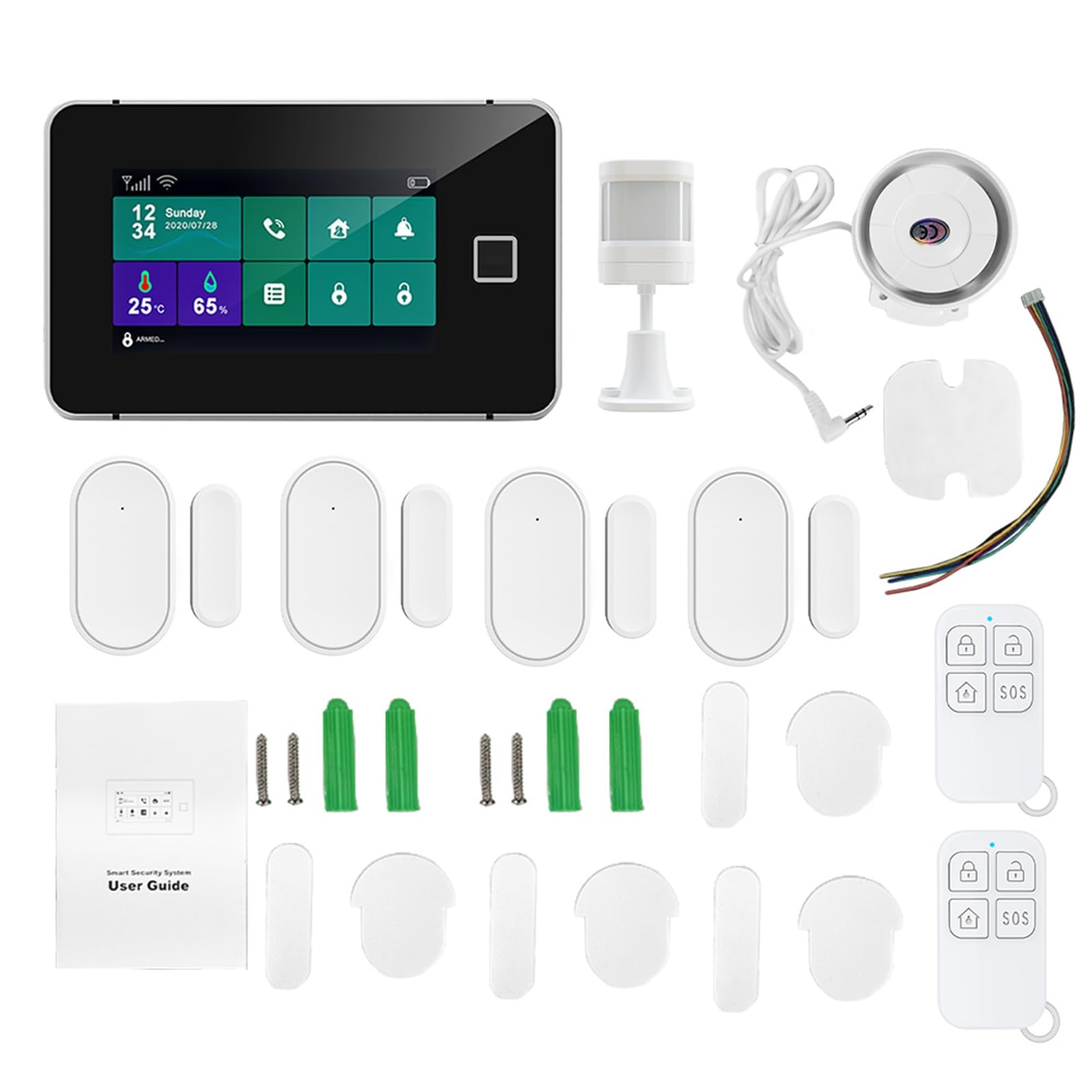 Alarma inalámbrico WiFi 4G para el hogar antirrobo con pantalla de 4,3 pulgadas