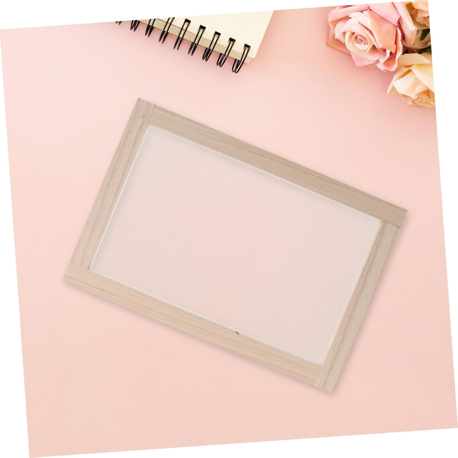 Gogogmee 2pcs DIY Paper Making Frame Wooden Screen for Boy Girl's Crafts Handmade Paper Frame Kit