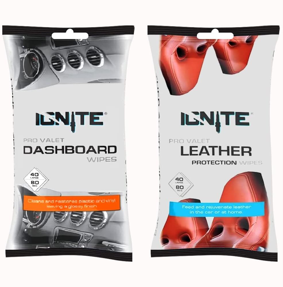2 x 80 Packs Of Car Cleaning Wipes Dashboard & Leather Highly