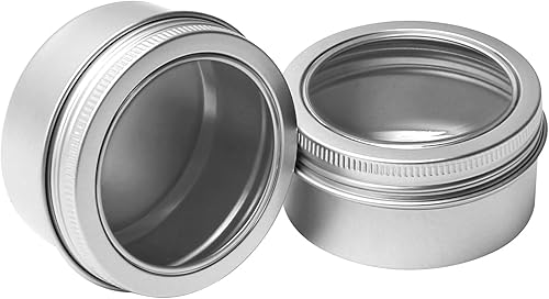 Miniatura 2 de Othmro 3 latas redondas de metal de 3.4 onzas con tapa de rosca, latas plateadas de 2.677 x 1.378 in (profundidad x altura) para ungüentos,