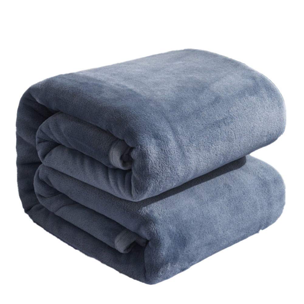 WWYL Bedding Flannel Blanket Bedspread Queen Size Red Queen Size Bed Wool Blanket Super Soft and Fluffy Warm Microfiber Solid Blanket. (Dark gray,120x200cm?0.6kg)