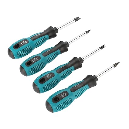 Ubervia 4pcs U Type Screwdriver, CRV Hand Tool Screwdriver Set, Ergonomic Design, U Fork Type Magnetic Screw Driver 80mm / 3.15inch