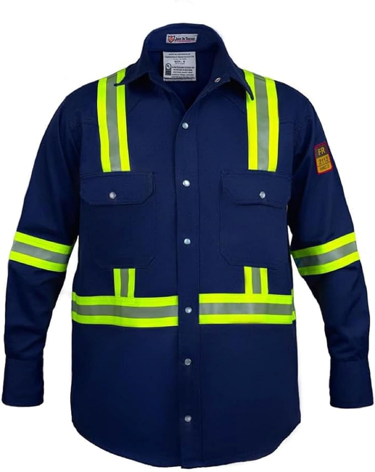 Flame Resistant High Visibility Hi Vis FR Shirt - 100% C - 7 oz