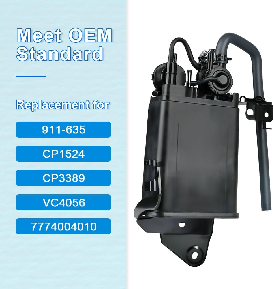 JDMON Vapor Charcoal Canister Replacement for Toyota Tacoma 2.4L 2.7L 3.4L 2002 2003 2004 Evap Canister Evaporative Emissions Charcoal Canister Replacement for 911-635 CP1524 CP3389 VC4056 7774004010