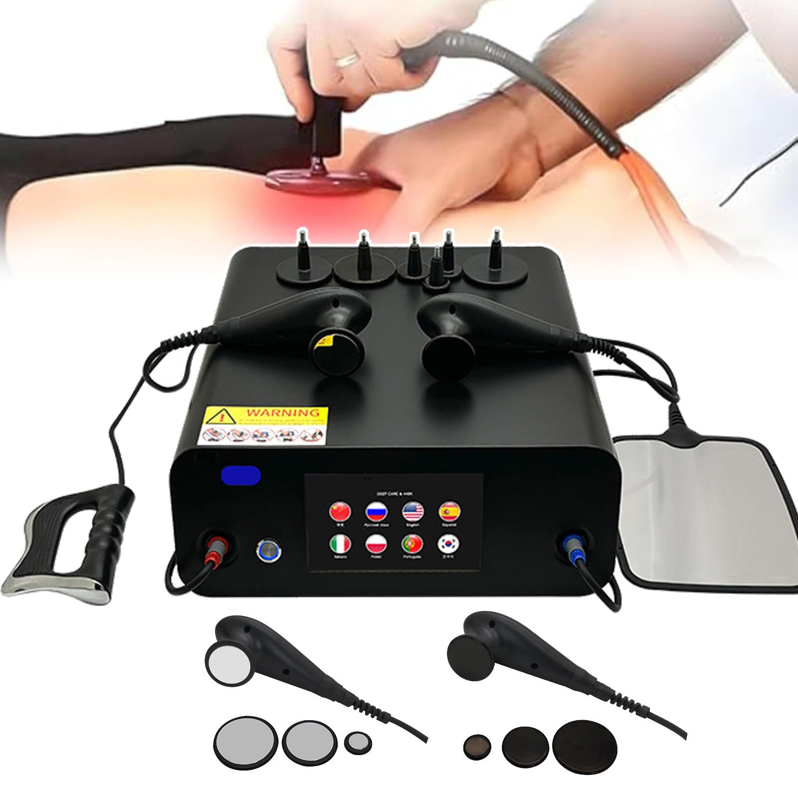 YMLUKzun 448k Tecar Diathermy CET RET RF Wrinkle Removal Anti-Aging High Frequency RF Slimming Fat ReductionAnd Postpartum Repair, Physiotherapy Machine for Face, Body