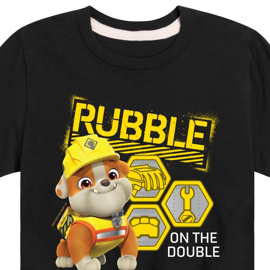 HYBRID APPAREL - Paw Patrol - Rubble & Crew - Rubble On The Double - Toddler & Youth Short Sleeve Graphic T-Shirt - Size 5T Black3