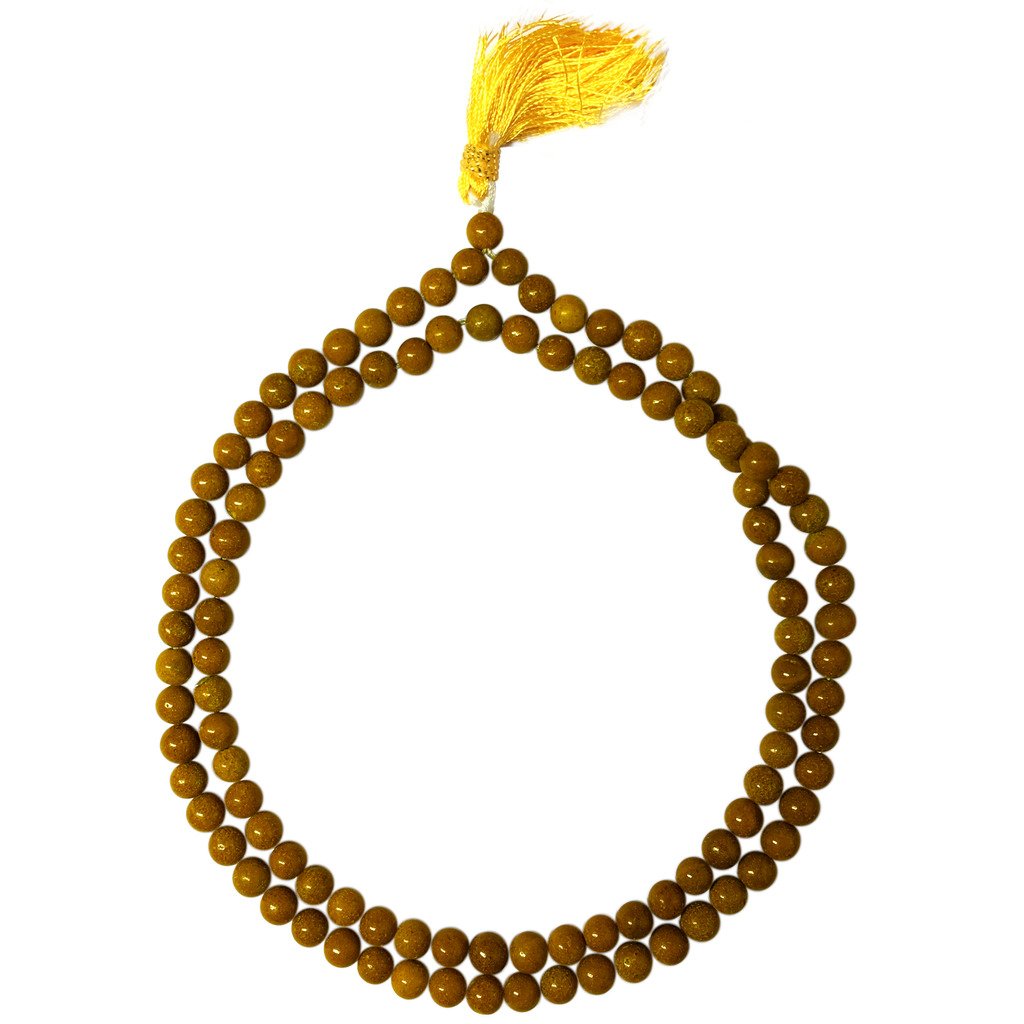 WCJ Natural Camel Jasper Japa Mala/ Rosary 108+1 Beads 6.5mm Unisex