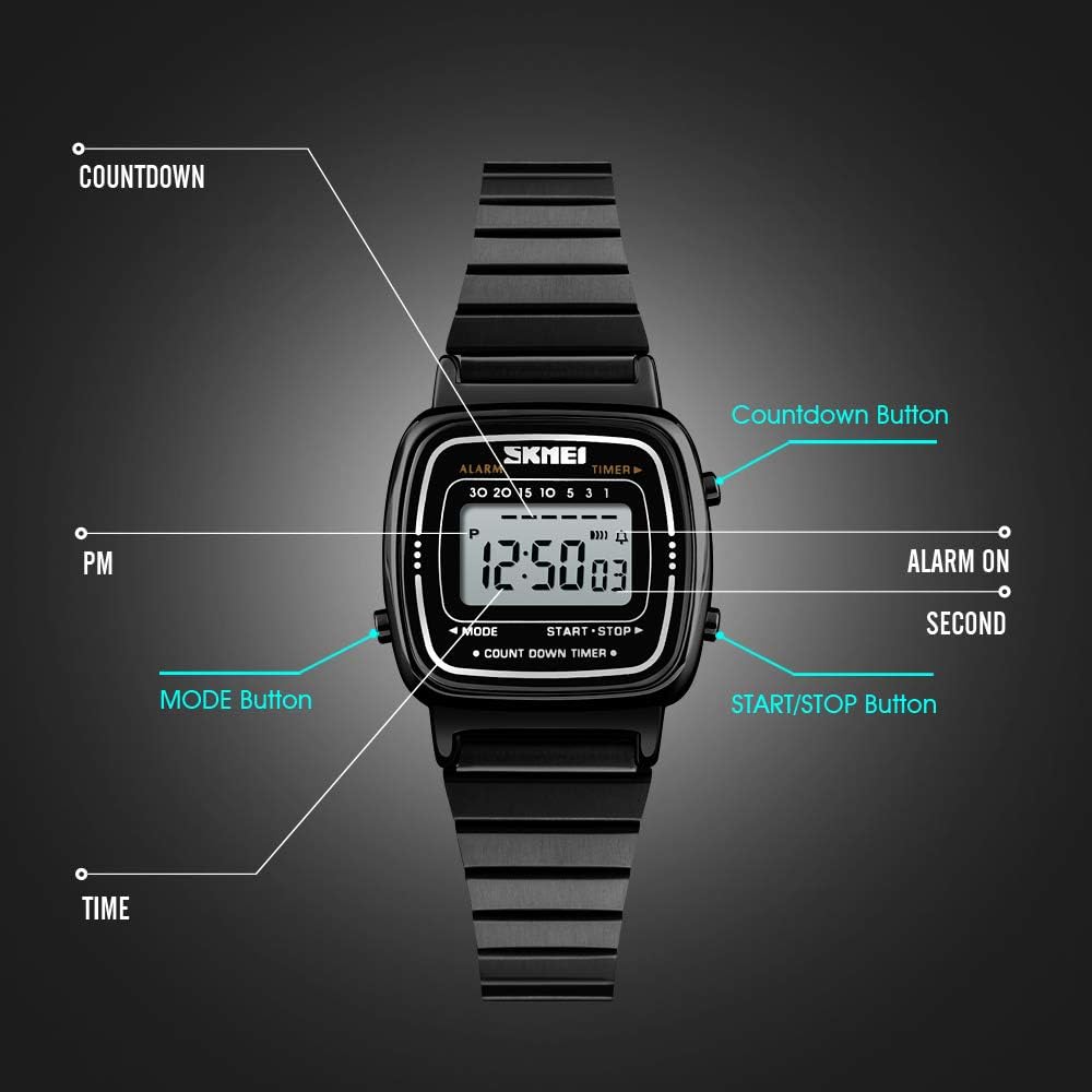 MASTOP Luxury Women Watches Full Steel Electronic LED Digital Fashion Ultra Thin Square Ladies Wrist Watches …