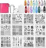 placas stamping born pretty 💐 【Uso múltiple】 Este juego de plantillas de uñas es el mejor regalo para los cumpleaños de los amantes de las uñas, Nochevieja, aniversarios de bodas y mucho más. Con estas exquisitas plantillas puedes crear varios diseños hermosos