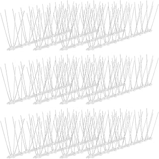 Stainless Steel Bird Spikes, 10 Feet Coverage Stainless Steel Bird Spikes Kit with Adhesive Glue, for Pigeons Small Birds Cat,Anti Bird Spikes Stainless Steel Bird Deterrent