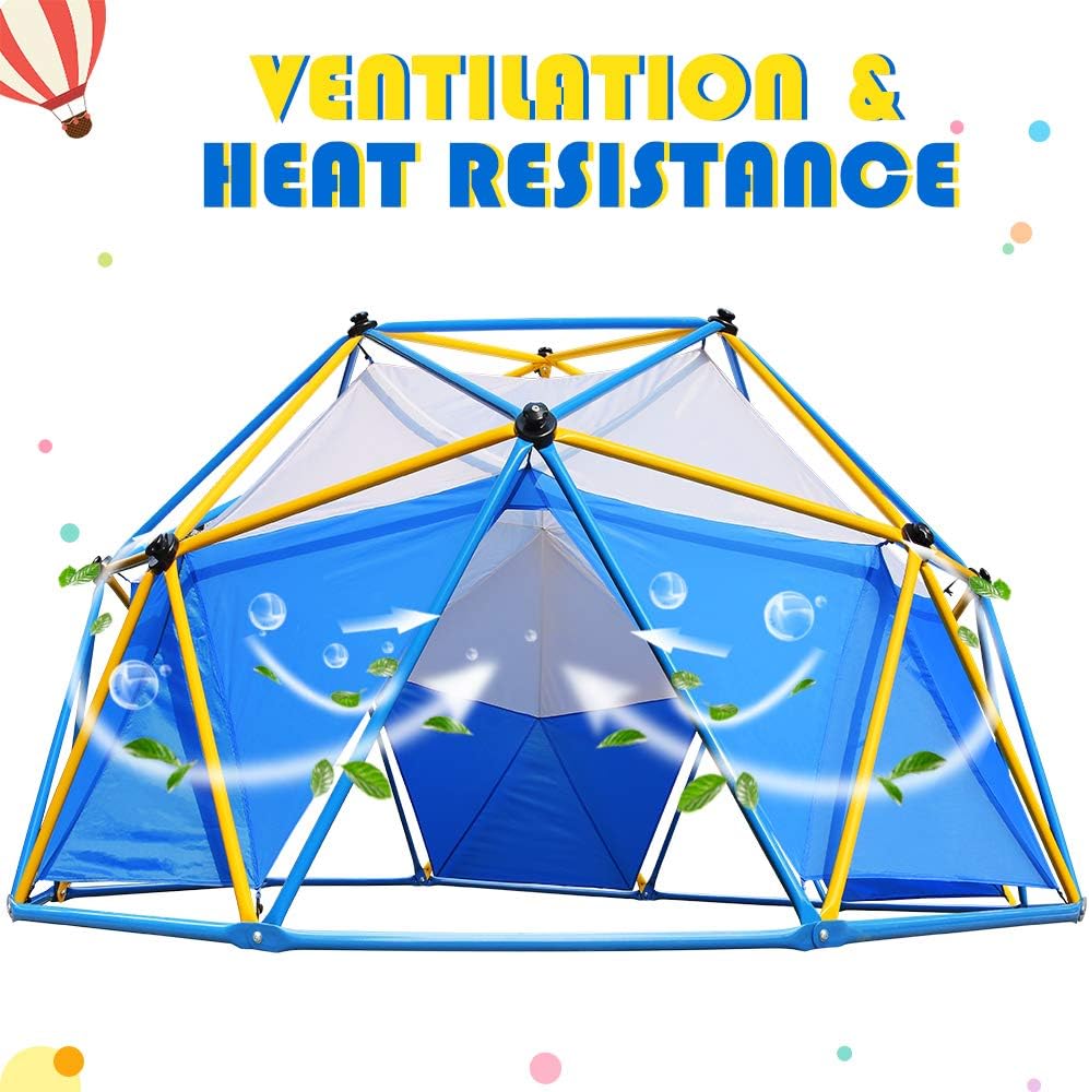Zupapa 2025 Upgraded Canopy of 10FT Climbing Dome, with New Opening Design Swinging in The Canopy, Waterproof Fit for 10FT Jungle Gym, Climber Tent Only