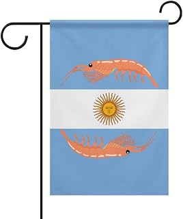 Argentine Red Shrimp Argentina Flag Garden Flag Banner Outdoor Seasonal Decoration for Yard Lawn Patio