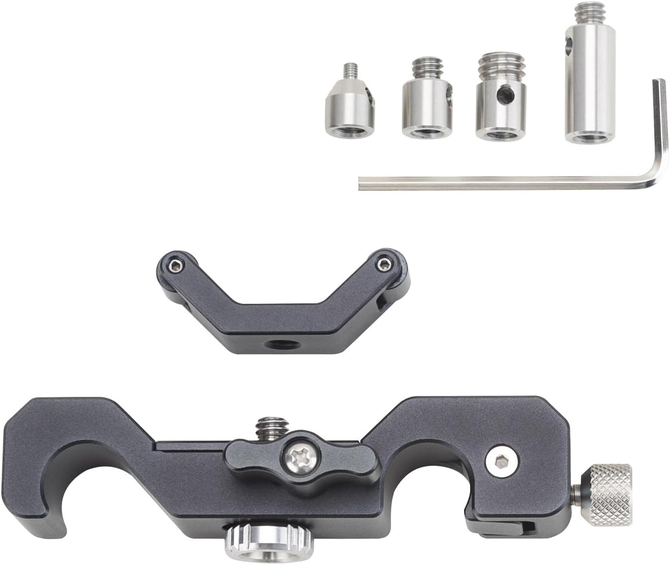 Nitze 15mm Universal Lens Support with Rolling Y-Bracket and 1/4 , 3/8 and M3 Height Extension Posts - N04B Thumbnail