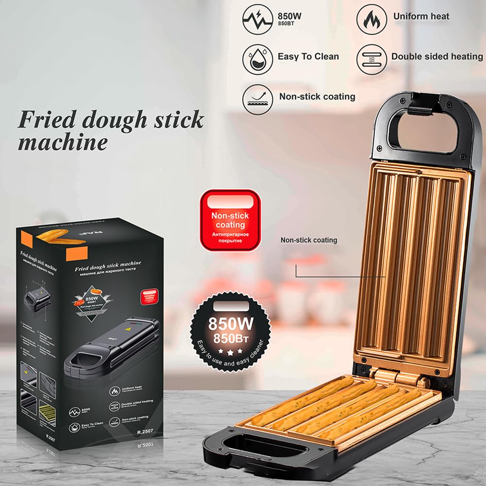 Machine à churros électrique pour la maison, machine à churros portable antiadhésive, machine à churros électrique, machine à beignets espagnols, sans huile, sans friture,facile à nettoyer,850 W