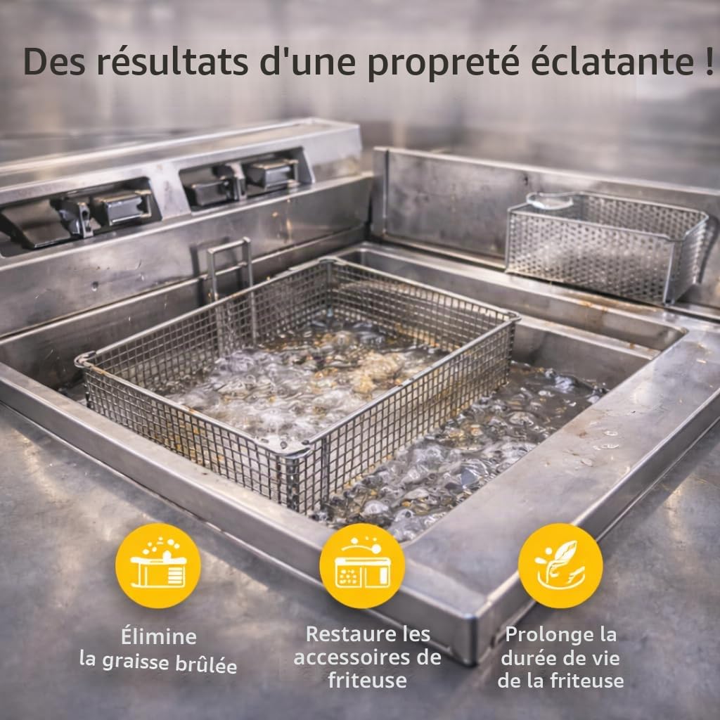 Puissant Détergent en Poudre pour Friteuse 10 kg – Orlav DPF+ – Nettoyant Cuisine Professionnelle – Élimine Graisses Incrustées et Résidus – Usage Restauration, Collectivités et Traiteurs