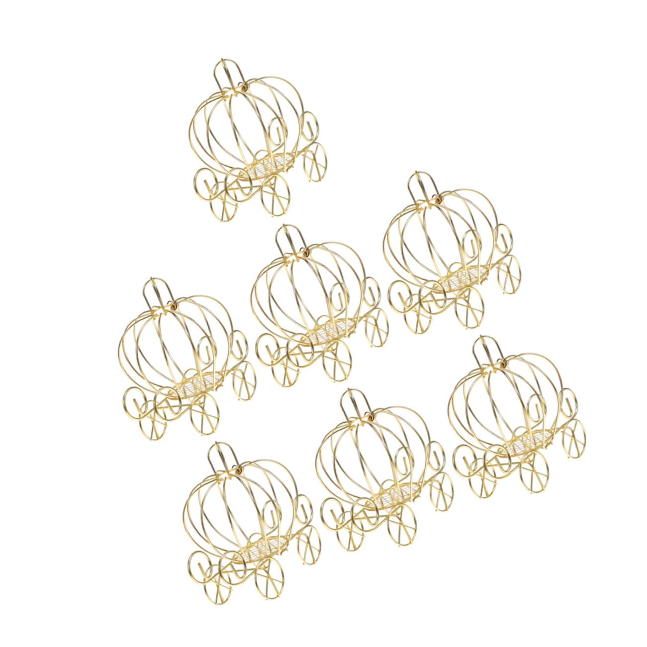 COLLBATH 7 Stück Teiliges Metall-kürbis-kutschen-süßigkeitenbox- Stabile Kleine Candy Box im Romantischen Vintage-design als Hochzeitsdeko Party-mitgebsel und Tischmittelstück