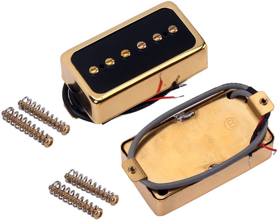 Alnicov Guitar P90 Pickup Single Coil Bridge Neck Pickups Set Humbucker Pickups Set for Electric Guitar Parts
