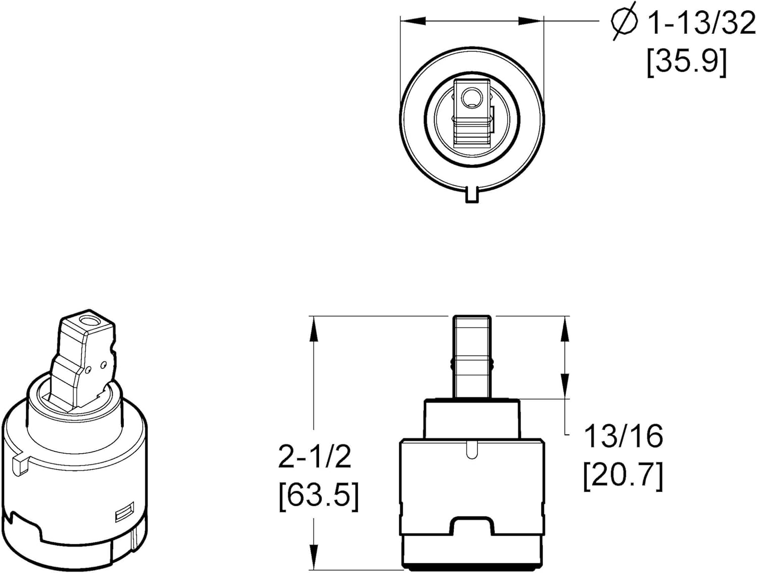 Pfister 9740350 Genesis 26 Series Cartridge Sub Assembly