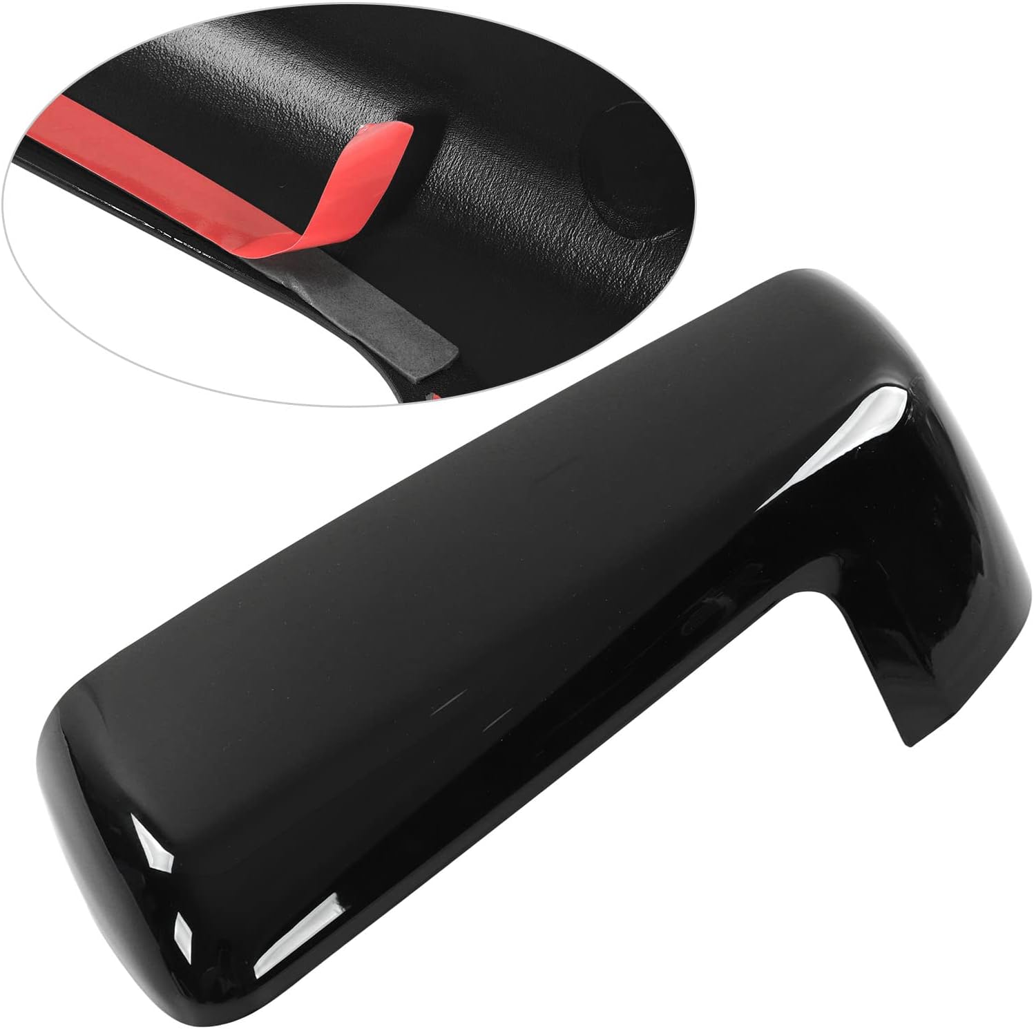 Top Half Mirror Cover, Left Right Outer Rearview Wing Mirror Replacement for 1500 2019‑2022 (Glossy Black) Car Mirror