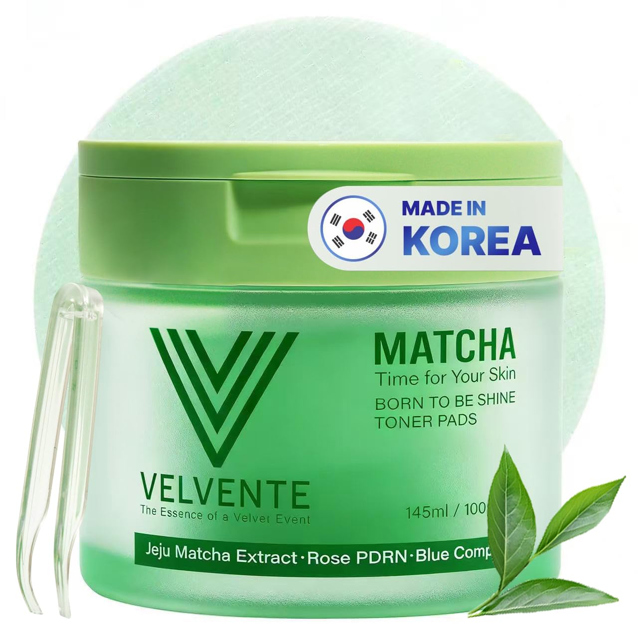 Matcha Toner Pads with Peptides & Hyaluronic Acid - Soothing
