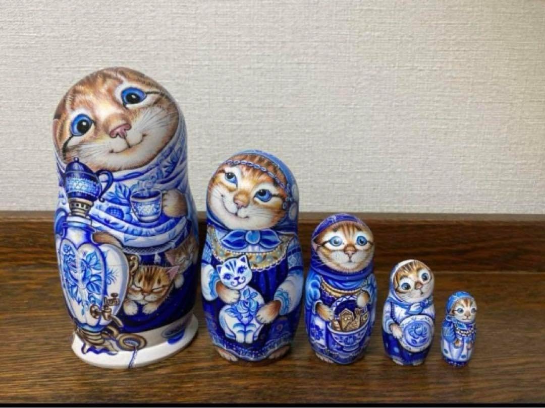 ロシア雑貨起き上がりこぼし 『雪娘』鹿マトリョーシカ イリーナ