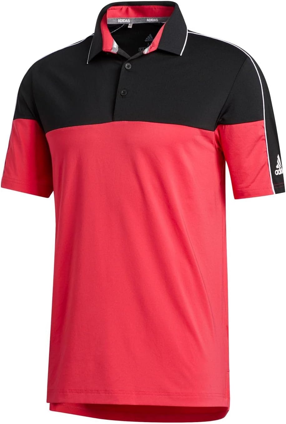 adidas Mens Ultimate365 Striped Golf Polo Shirt