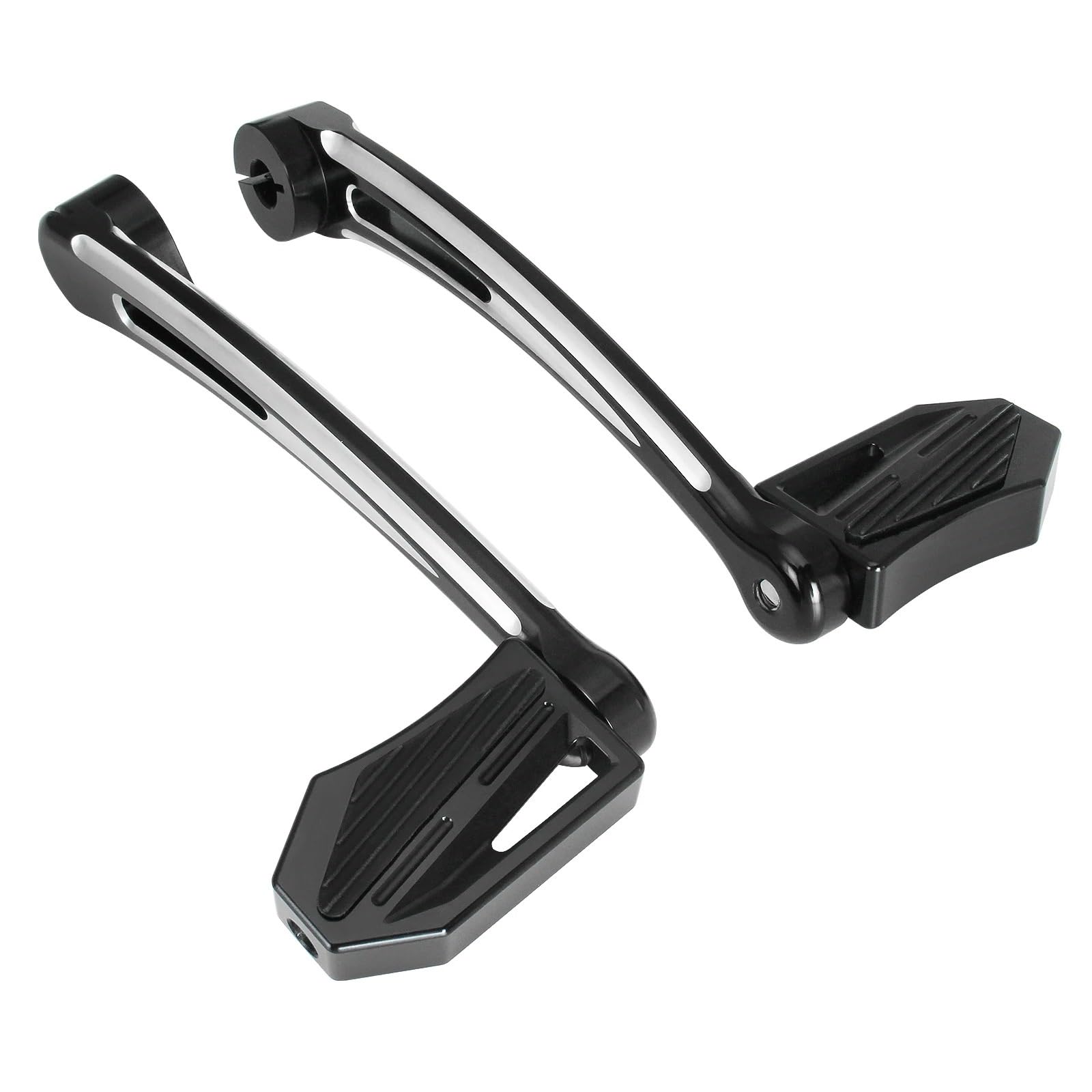 Schalthebel klappbar Schalthebel mit Fersen-/Zehenschaltung für Softail-Modelle (86-17) für Touring-Modelle (88-heute) sowie Trike-Modelle.(A pair of black)