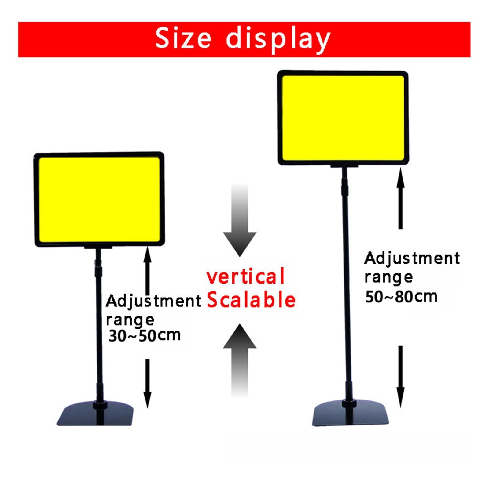 Supporto Per Poster Dpoppia Faccia Espositori da pavimento A4 A5 for poster, etichette pubblicitarie, espositore con morsetto for prezzi supermercato(A4-297x210mm)