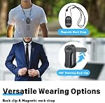 4K Mini Caméra d'action, Caméra de vidéosurveillance portable, Caméra du corps imperméable 4K avec 360° Clip de rotation, sans mains magnétiques POV Caméscope pour vélo, moto, marche pour animaux de compagnie, blogging