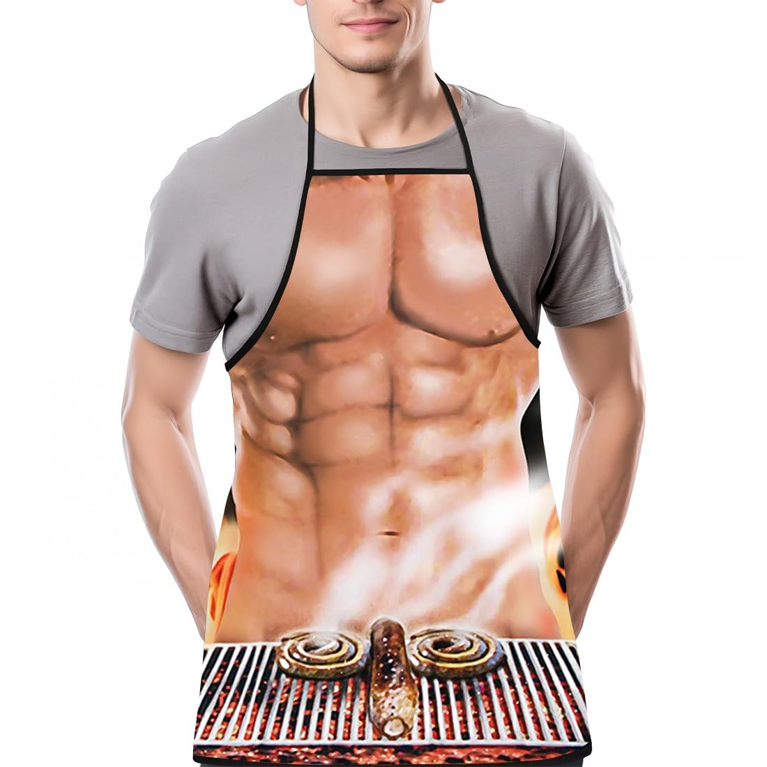 Delantal Cocina Hombre Divertido Delantal Divertido de Cocina Impermeable para Hombre Mujer Delantales para Restaurante Barbacoa Cocinar Hornear