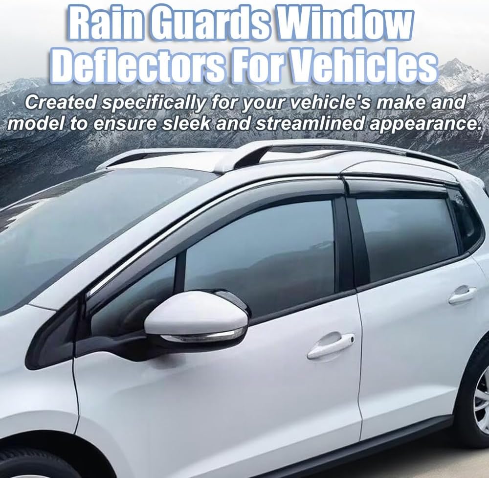 Blueshyhall Window Visors Rain Guards for Kia Seltos 2020-2025, Out-Channel Window Vent Wind Deflectors Visors Shades 4PCS