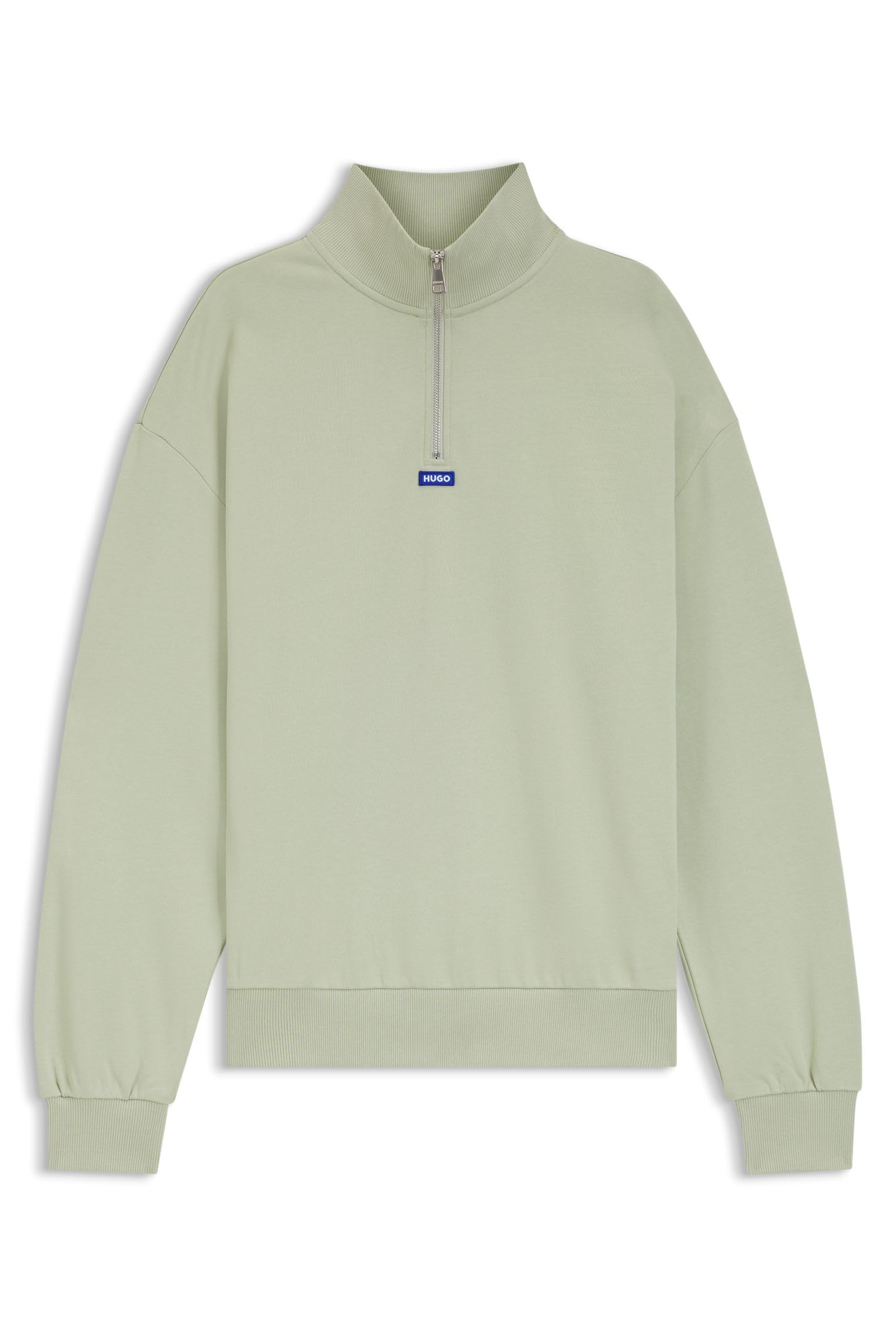 HUGO Mens Neeler Blue-logo sweatshirt in cotton terry