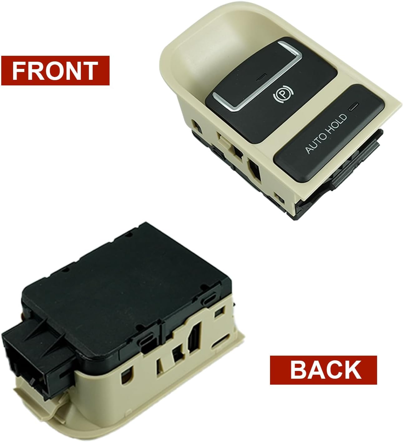 Handbrake Parking Switch 5N0927225A for Volkswagen Tiguan Touareg Sharan Seat Alhambra 2009 2010 2011 2012 2013 2014 2015 2016，5N0927225AXSJ 5N0927225AXSK (Beige)