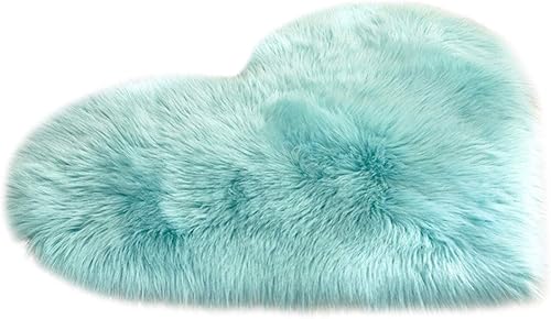 Miniatura 2 de Scceatti Alfombras súper suaves para dormitorio, 20 x 16 pulgadas, lavables, antideslizantes, con forma de corazón, moderna alfombra de corazón para