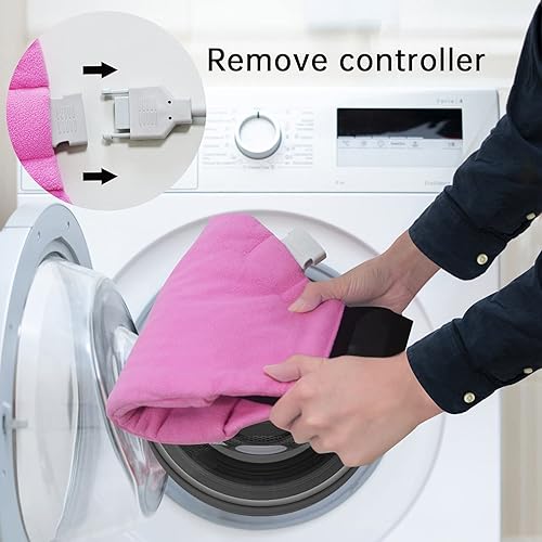 Vista 6 de GOQOTOMO Almohadilla térmica envolvente de diseño de bolsillo para alivio lumbar y abdominal, envoltura térmica eléctrica para la espalda con correa