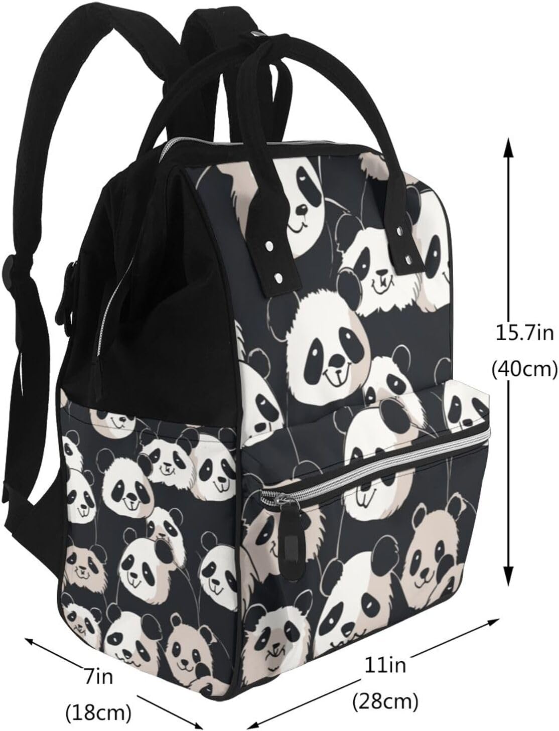 Panda Animal Diaper Bag Large Capacity Travel Backpack image 2