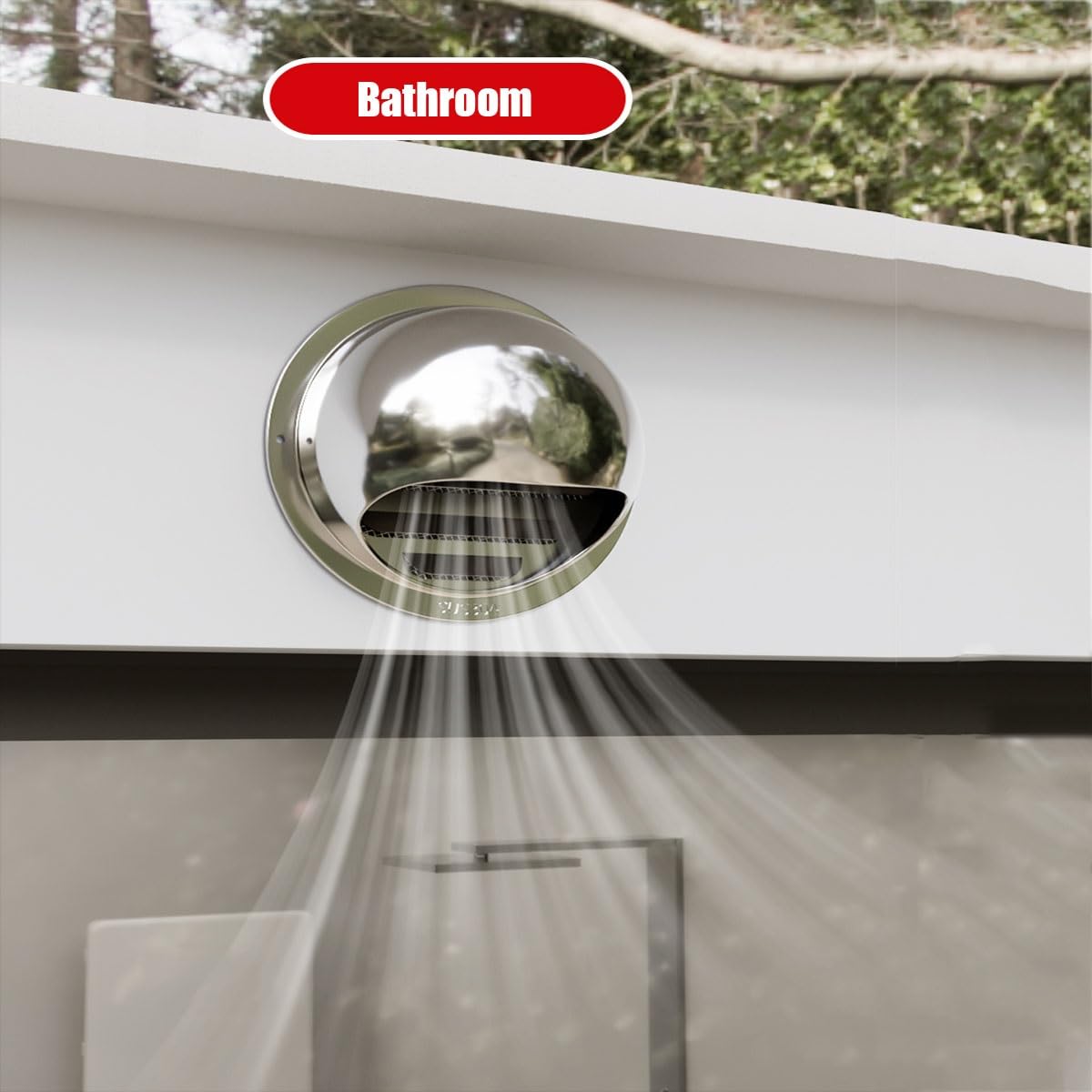 Griglia di Ventilazione Esterna Rotonda, Apertura di Ventilazione in Acciaio Inox per Una Ventilazione efficiente, Resistente agli Agenti atmosferici, Facile da Usare (7,2 pollici/180 mm)