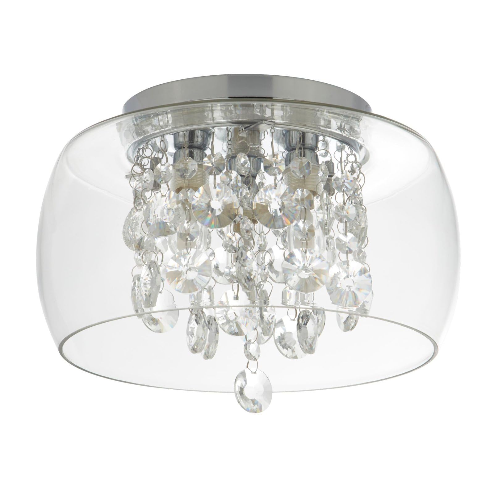 Searchlight 3 Ljus Badrumsspoltaklampa Krom, Kristall IP44, G9