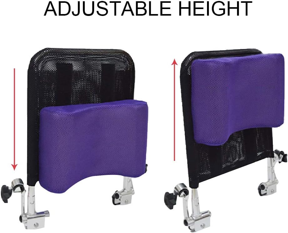 ExGizmo Adjustable Wheelchair Headrest Backrest,Cushion Pillow with Back Handle Tube, Neck Backrest Support for 16"-20", Black : Health & Household