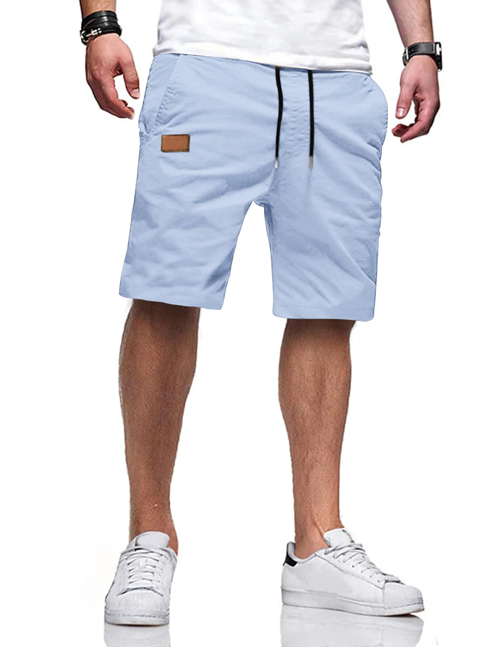 TARAINYA Corduroy Shorts Heren Katoen Koord Zomer Stretch Casual Shorts met Zakken Groen grijs 2XL