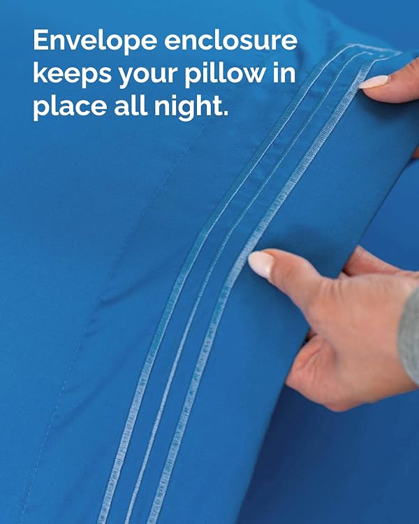 Standard Pillow Cases Set of 10 - Ultra Soft Pillowcase Covers - Royal Blue by CGK Unlimited - Image 7