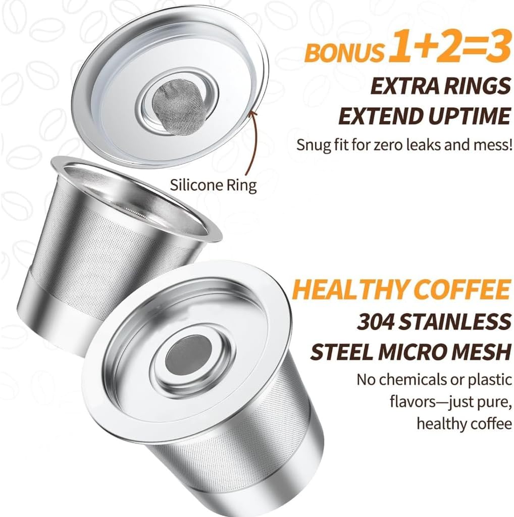 Universals Coffee Capsuled Cup K cups Stainless Steel Coffees Capsuled Pods for Coffee Maker Enduring