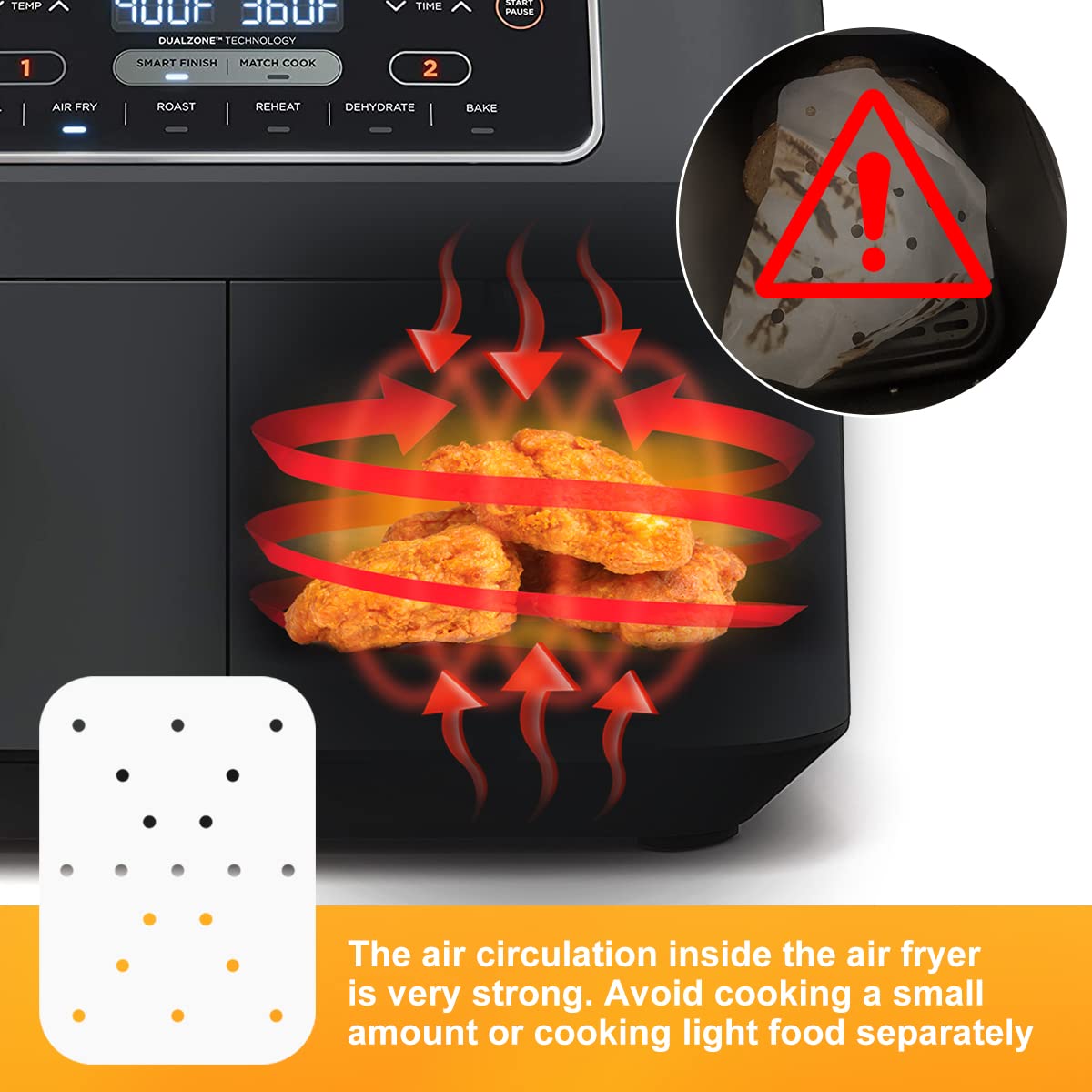 Buy AIEVE Air Fryer Paper Accessories for Ninja Foodi Air Fryer