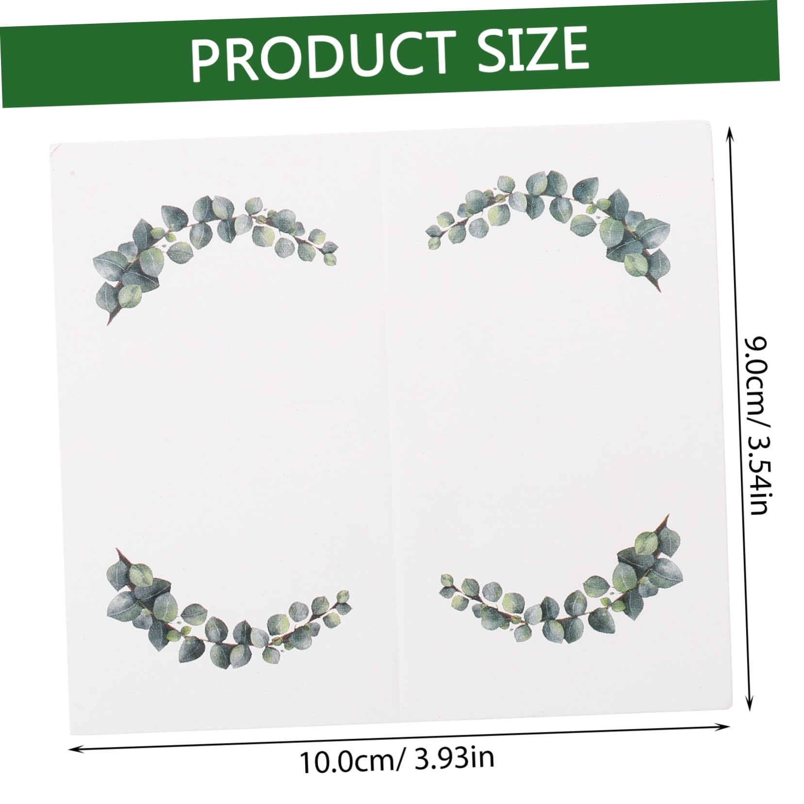 Zerodeko 4 Sätze Hochzeit Tischkarten Blanko Namenskarten Mit Grünem Blätterdesign Für Hochzeitsfeiern Tischnummern Und Dekoration 100 Stück * 4