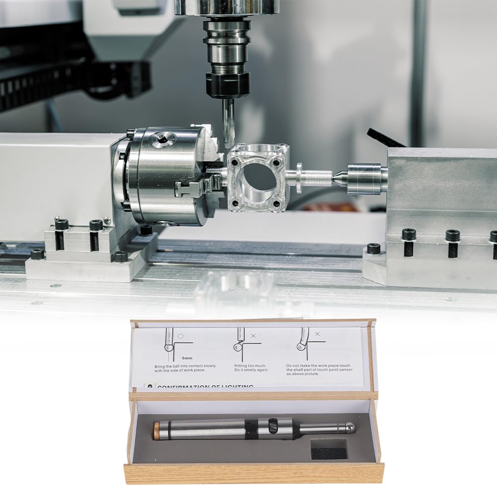 Kantentaster, Einseitiges Elektronisches Optisches Ortungs LED Piep Touch Point Sensor Fräsen Photoelektrisches Kantensuchwerkzeug CNC Drehmaschinen Präzision Kantensucher Rostfreier Fräsdrehmaschine