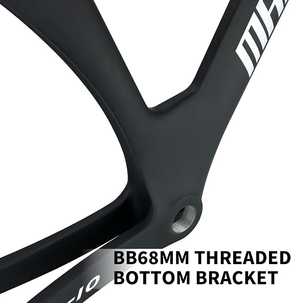 700C Fixed Gear Bike Frameset 49cm 51cm 54cm 57cm Carbon Fiber Racing Track Bike Frame C Brake Bike Frame 100/120mm Quick Release Frame(Black-white,51CM)