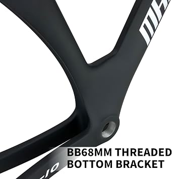 700C Fixed Gear Bike Frameset 49cm 51cm 54cm 57cm Carbon Fiber Racing Track Bike Frame C Brake Bike Frame 100/120mm Quick Release Frame(Black-white,51CM)