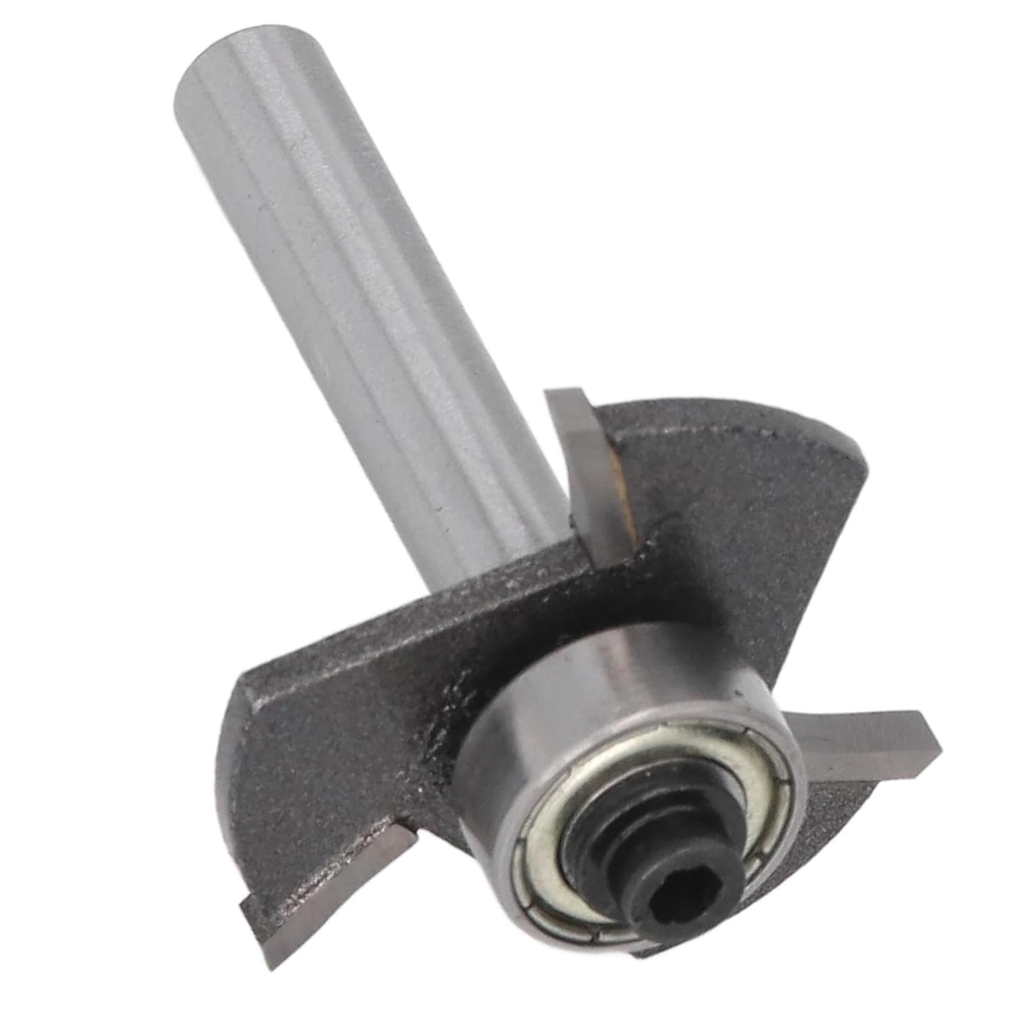 T Slot Router Bit 3 Flute 1/4in Shank T Track Router Bit for Slotting Grooving with Bearing 3/32 Cut Depth