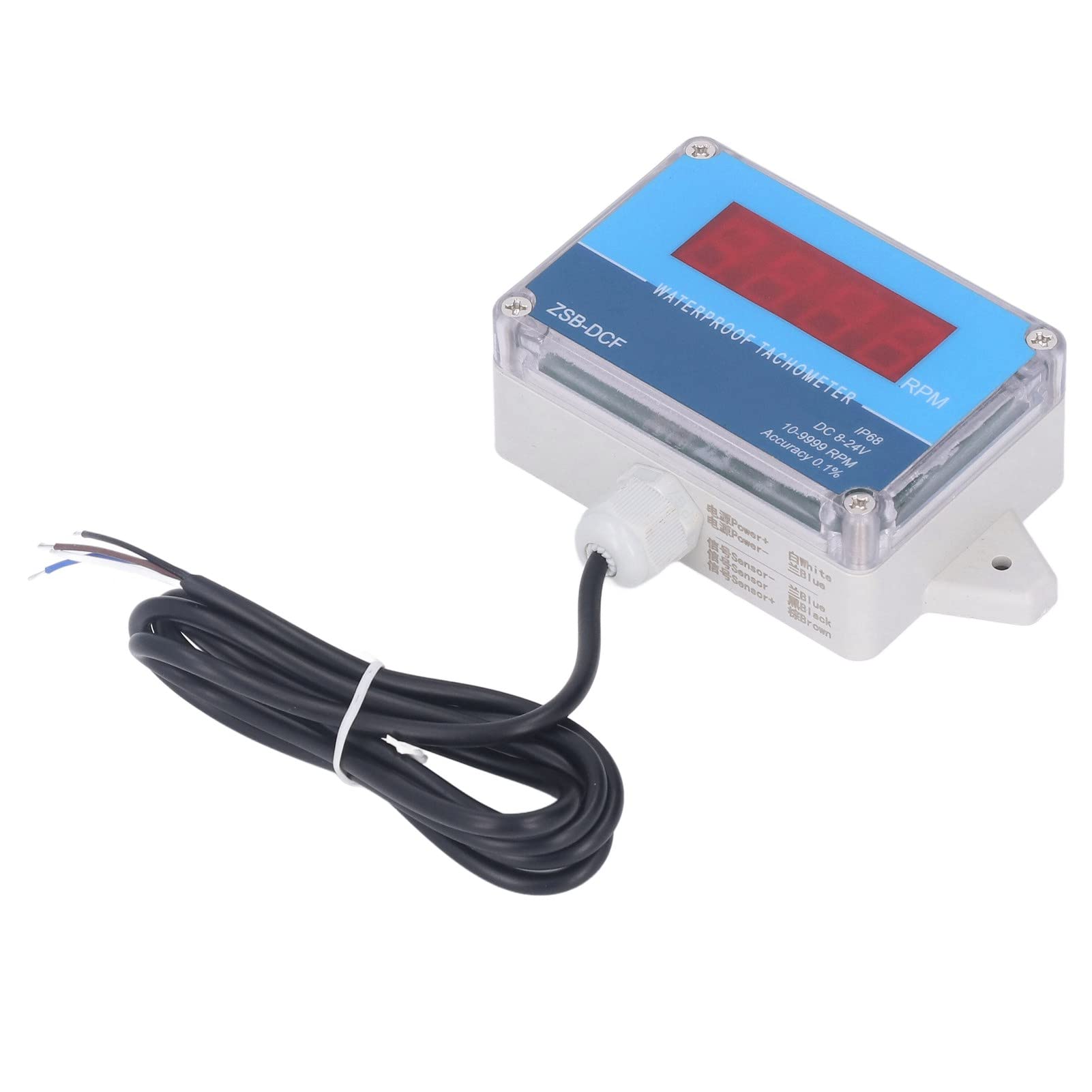 Engine Tachometer 10-9999RPM Engine Tachometer Waterproof IP68 Hall Sensor for Devices